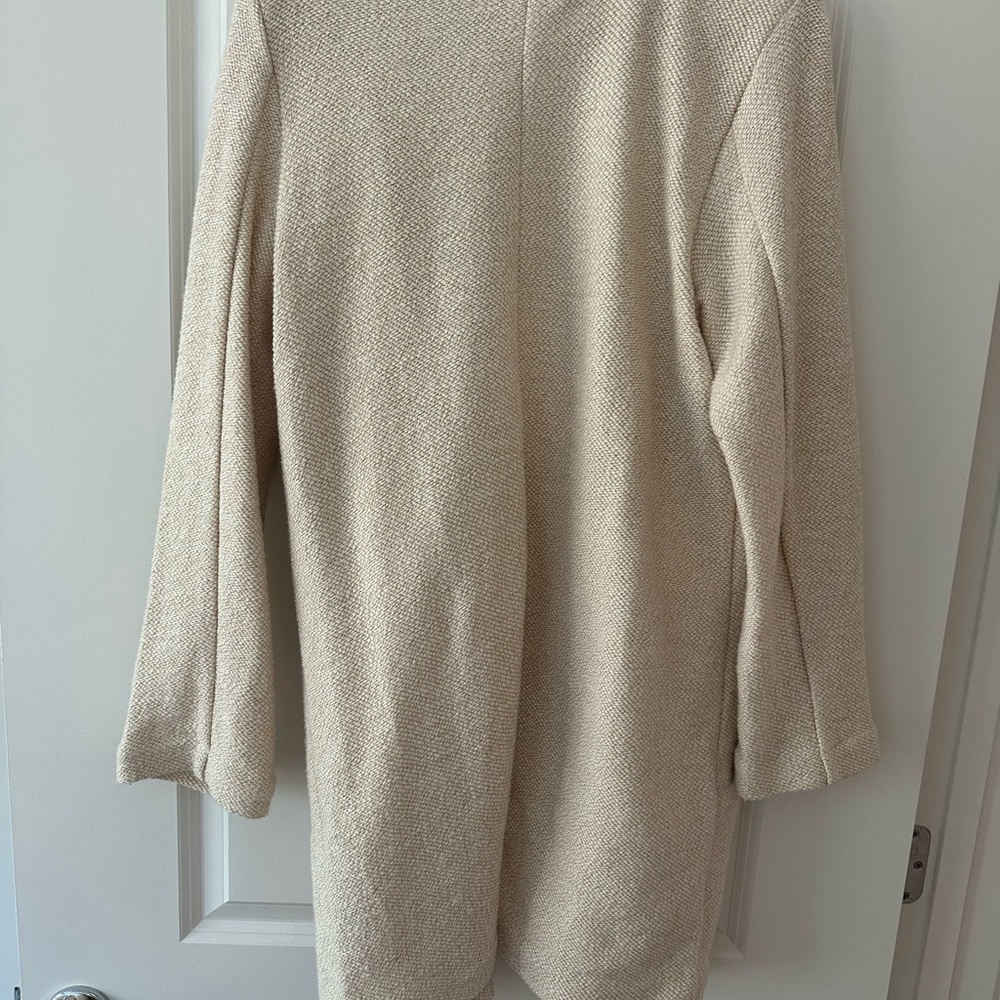 Anthropologie Sanctuary Knit Cream Oversized Blazer - Picture 4 of 4